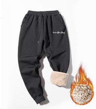 Load image into Gallery viewer, WOOL LINED SWEATPANTS - THE SCRIPT - BLACK
