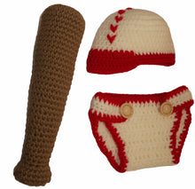 Load image into Gallery viewer, CROCHET BASEBALL SET - NEWBORN
