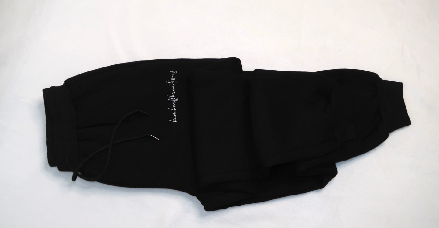 WOOL LINED SWEATPANTS - THE SCRIPT - BLACK