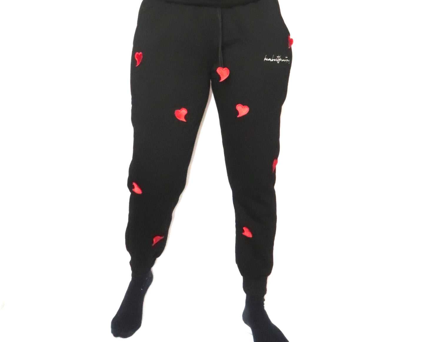 WOOL LINED SWEATPANTS - AMOR MIO IN BLACK