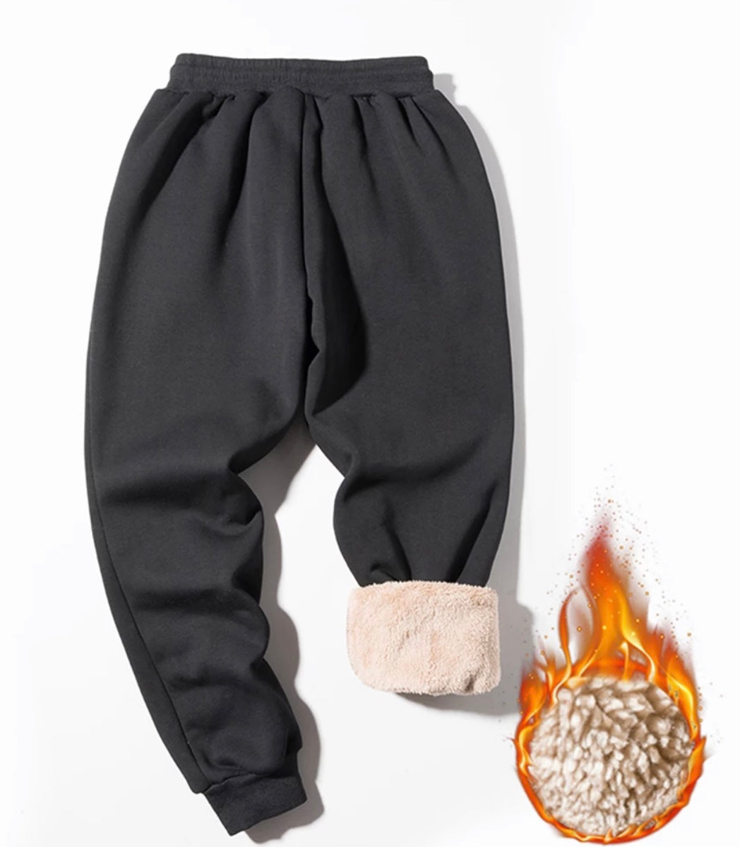 WOOL LINED SWEATPANTS - THE SCRIPT - BLACK