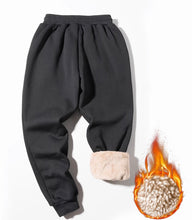 Load image into Gallery viewer, WOOL LINED SWEATPANTS - THE SCRIPT - BLACK
