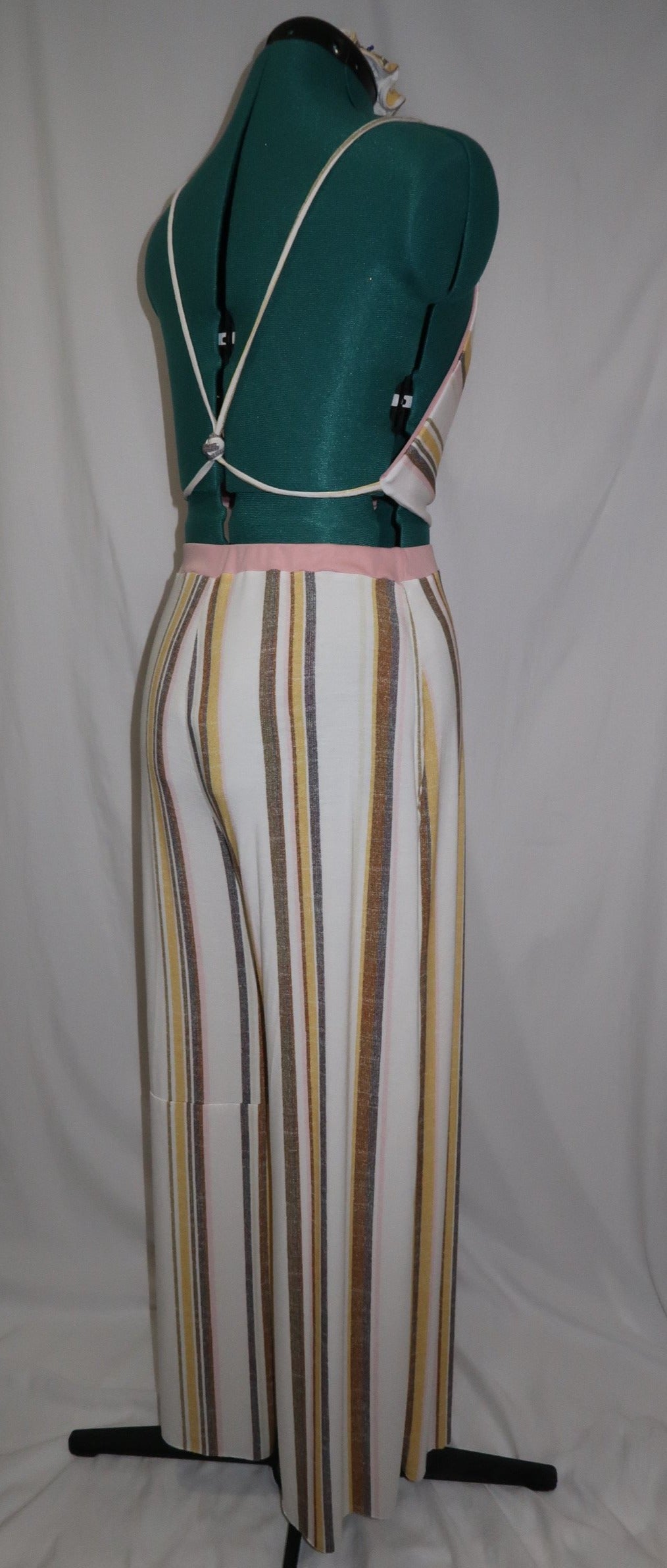 MULTI STRIPE WIDE LEG PANTS - TWO PIECE SET