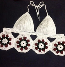 Load image into Gallery viewer, WILD FLOWER HEXAGON TOP - WHITE
