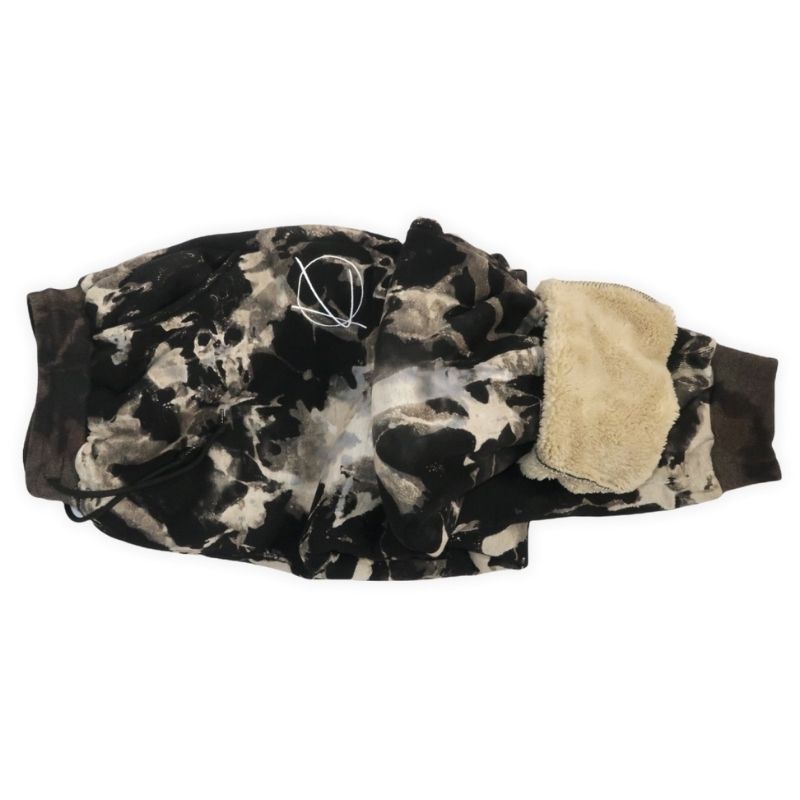 WOOL LINED TIE DYE SWEATPANTS - DARK GANYMEDE