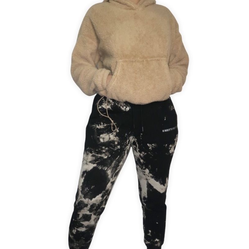 WOOL LINED TIE DYE SWEATPANTS - GANYMEDE