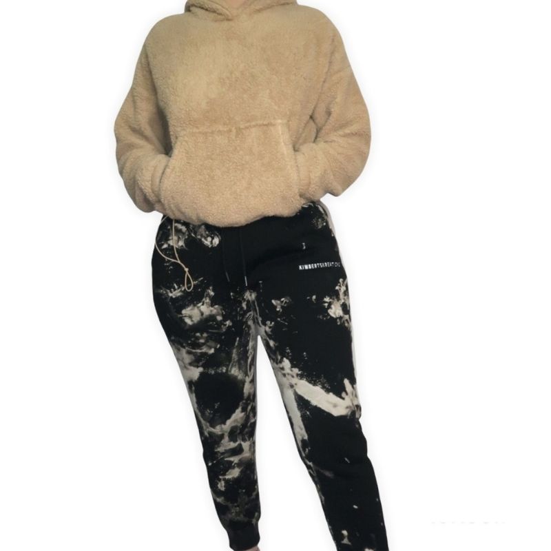 WOOL LINED TIE DYE SWEATPANTS - GANYMEDE