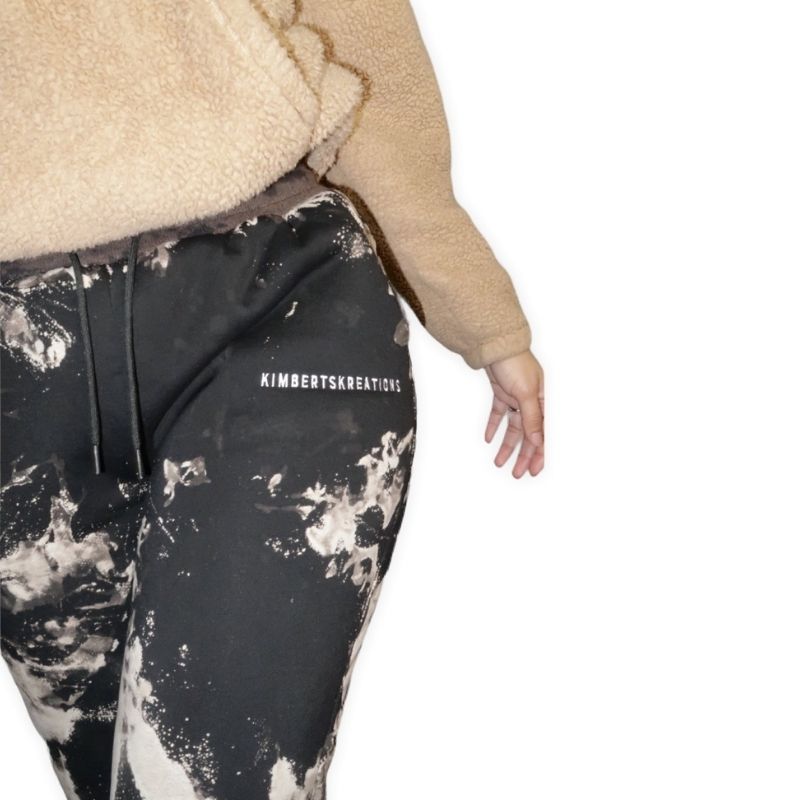 WOOL LINED TIE DYE SWEATPANTS - GANYMEDE