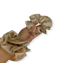 Load image into Gallery viewer, CHAMPAGNE MAMI STRETCH SATIN | HAIR SCRUNCHIE | PONYTAIL HOLDER
