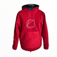 Cargar imagen en el visor de la galería, Black and Red Embroidered Reversible Unisex Hoodie
