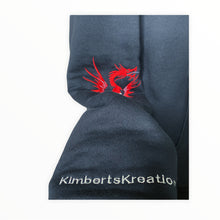 Cargar imagen en el visor de la galería, Black and Red Embroidered Reversible Unisex Hoodie
